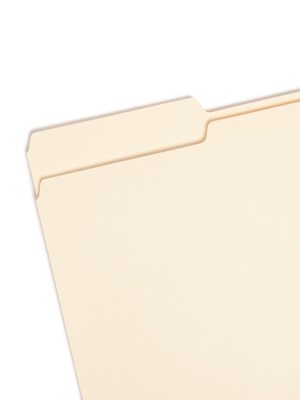 Smead File Folder, 1/3- Cut Tab Left Position, Legal Size, Manila, 100/Box (15331)