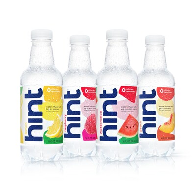 Hint Red Variety Pack Purified Water, 16 oz., 12 Bottles/Carton (00226)