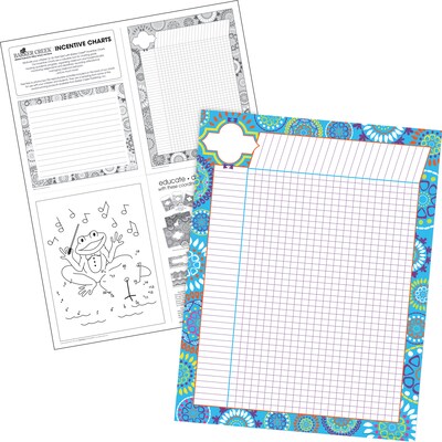 Barker Creek Elementary-Middle School Incentive Chart Set, 17" x 22", Assorted Colors, 4/Set (BC3735)