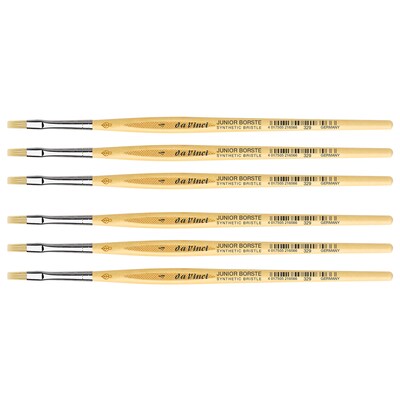 da Vinci JUNIOR BORSTE Tempera Synthetic Student Flat Brush, 6 Brushes/Pack (DVXVA3294-6)