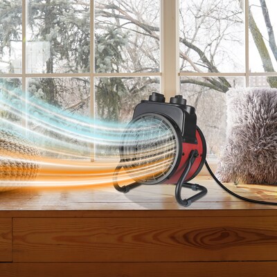 Techni Home 1500-Watt Portable Ceramic Electric Desk Heater, Red/Black (RTA-IND-HTR)