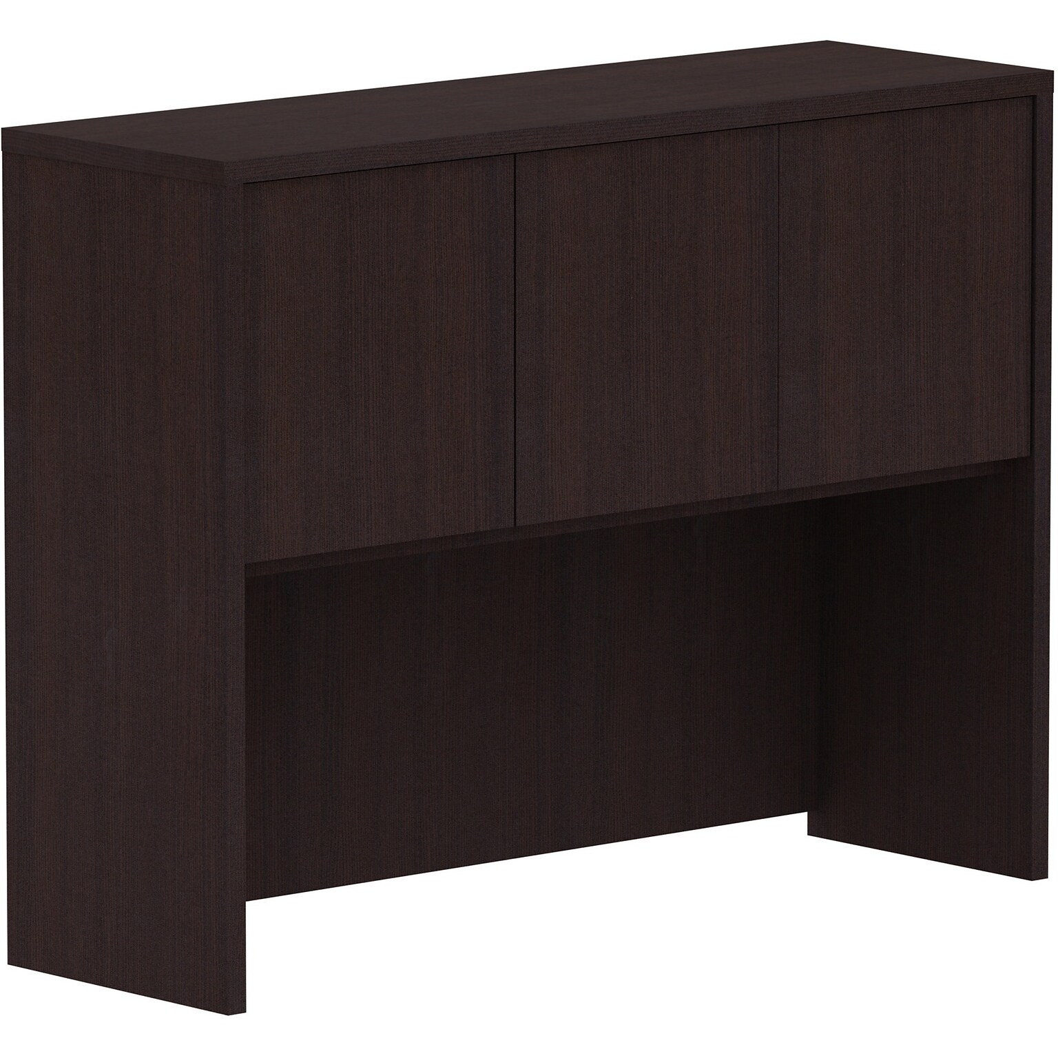 Lorell Essentials Series 48W Stack-on Hutch with Doors, Espresso (LLR18271)