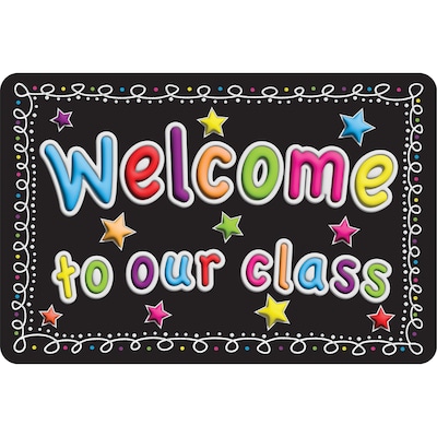 Ashley Productions The Original Fun Mat, Welcome Mat, 15.5 x 23.5, Welcome To Our Class (ASH91573)
