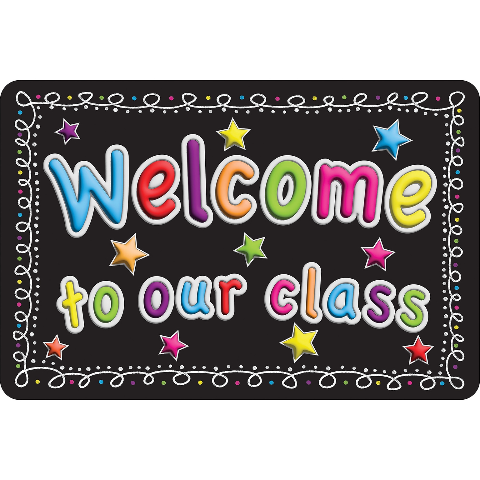 Ashley Productions The Original Fun Mat, Welcome Mat, 15.5 x 23.5, Welcome To Our Class (ASH91573)