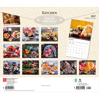 2027 BrownTrout Kitchen 14 x 12 Monthly Wall Calendar, Assorted Colors (9798330709229)