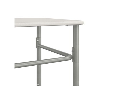 HON SmartLink 26"W Rectangle Student Desk, White/Platinum Metallic (HLDV-MRECT2026A.E.G1.T1)