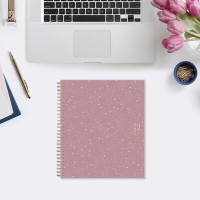2027 Blue Sky Bespoke Letterpress Waterdrops Mulberry 8" x 10" Calendar Year Monthly Planner, Plastic Cover (161812)
