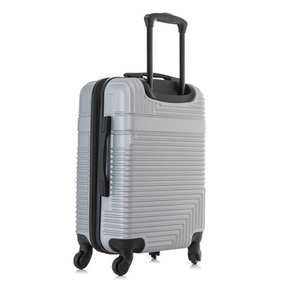 InUSA Resilience 20" Hardside Carry-On Suitcase, 4-Wheeled Spinner, TSA Checkpoint Friendly, Silver (IURES00S-SIL)