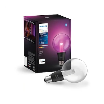 Philips Hue LightGuide Bluetooth & Zigbee 60W Equivalent G30 LED Smart Color Ambiance, Clear (577403)