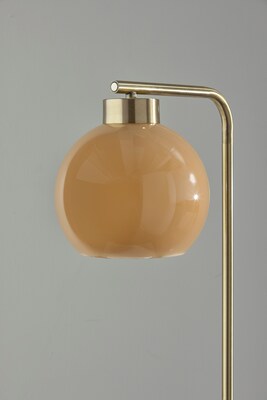 Adesso Atticus 59"H Antique Brass Floor Lamp with Round Shade (3898-21)