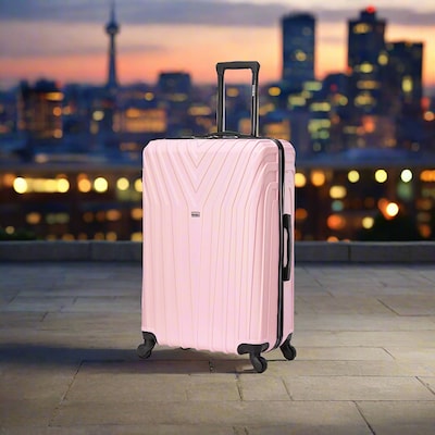 InUSA Vasty 30.31 Hardside Suitcase, 4-Wheeled Spinner, TSA Checkpoint Friendly, Pink (IUVAS00L-PNK)