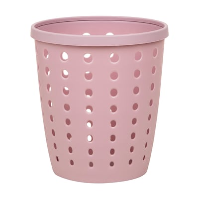 Staples Plastic Trash Can, 2.8 Gallon, Dusty Pink (ST63894)