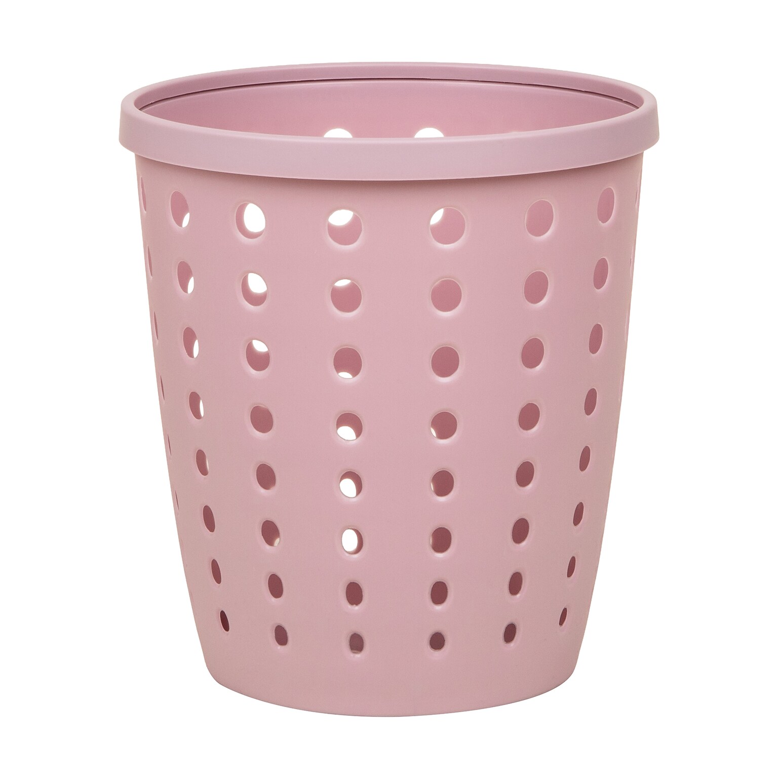 Staples Plastic Trash Can, 2.8 Gallon, Dusty Pink (ST63894)