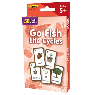 Edupress Go Fish: Life Cycles Flash Cards, 6/Bundle (TCR62321-6)
