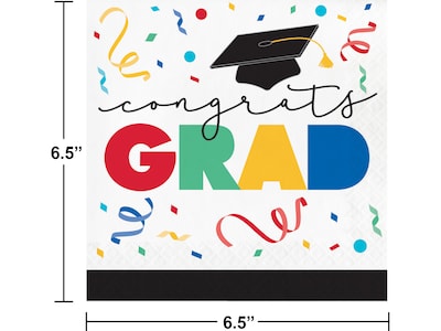 Creative Converting Cap Toss Graduation Plates and Napkins Kit, Multicolor (DTC8660E2G)