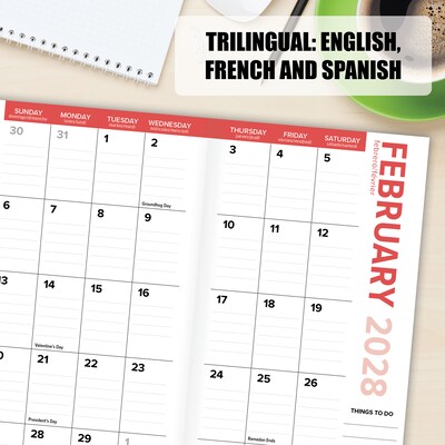 2026-2028 Willow Creek 3.5" x 6.5" Academic Weekly & Monthly Planner, Lemon & Blush (65440)