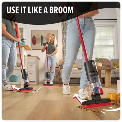 Dirt Devil Broom Vac Cordless Stick Vacuum, Bagless, Black/Red (BD45000V)