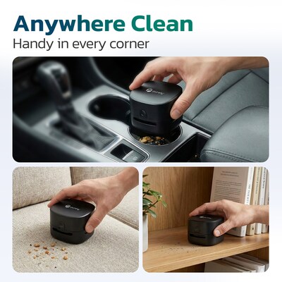 Purely C25 Wireless Mini Desktop Vacuum Cleaner, Black (PKBVC25)