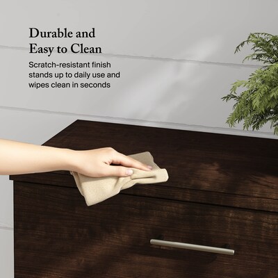 Bush Home Somerset 2 Drawer Lateral File Cabinet, Mocha Cherry (WC81880)