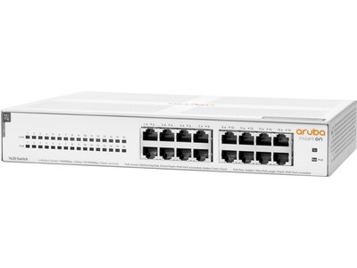 Aruba 1430 16-Port Gigabit Ethernet Unmanaged Switch, White (R8R48A#ABA)