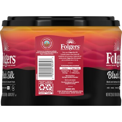 Folgers Black Silk Ground Coffee, Dark Roast, 22.6 oz., Each (SMU30439)