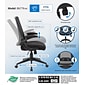 Boss Mesh Flip Arm Chair, Black (B6776-BK)