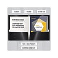Better Office Glossy 2-Pocket Portfolio Folder, Black, 25/Pack (80181-25PK)