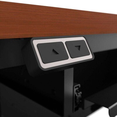 VersaDesk Elevation 36W Computer Desk, Cherry/Black (ED3630-BC)