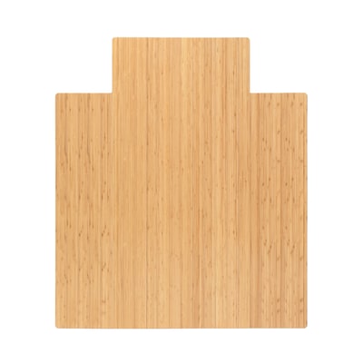 Anji Mountain Standard Bamboo Carpet & Hard Floor Chair Mat with Lip, 44" x 52", Natural (AMB24005)