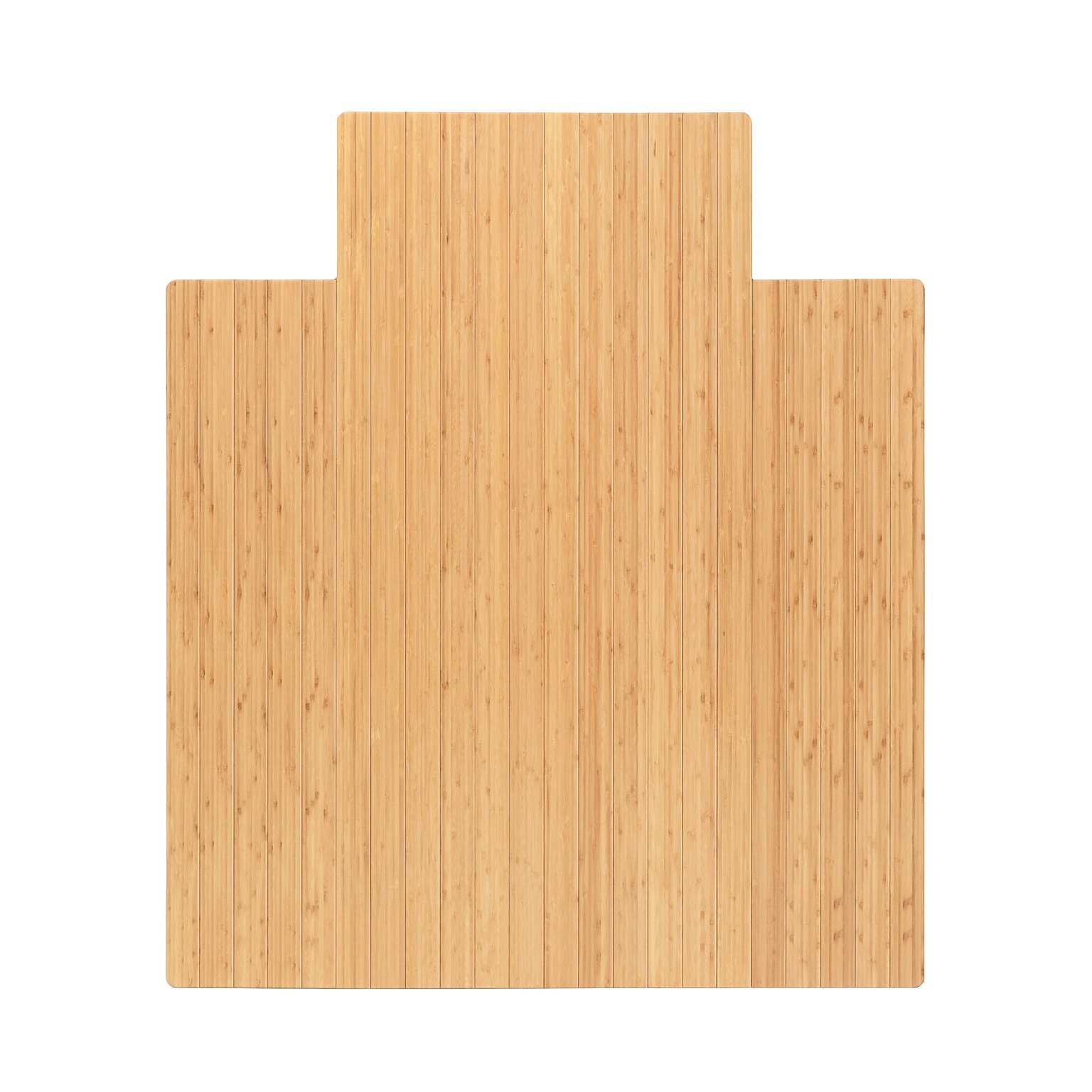 Anji Mountain Standard Bamboo Carpet & Hard Floor Chair Mat with Lip, 44 x 52, Natural (AMB24005)