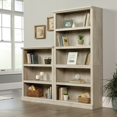 Sauder Select 44"H 3-Shelf Bookcase, Chalked Chestnut (423032)