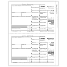 ComplyRight 2023 1099-MISC  Tax Form, 1-Part, 2-Up, Payer Copy C, 50/Pack (511250)