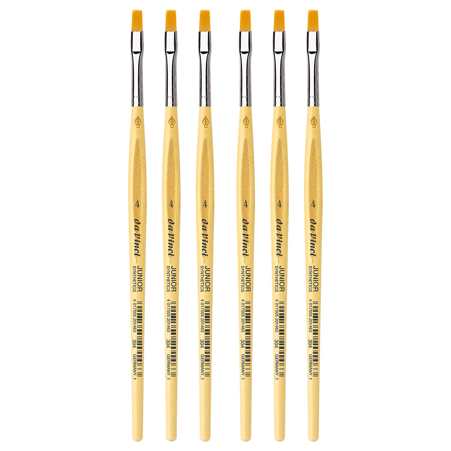 da Vinci JUNIOR Synthetics Tempera Student Round Brush, 6 Brushes/Pack (DVXVA3044-6)