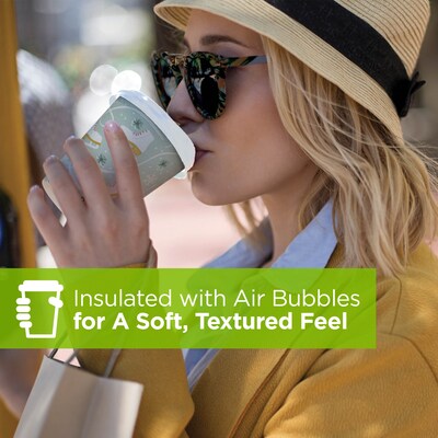 Dixie PerfecTouch Winter Fun Paperboard Hot Cups, 12 oz., 500/Pack (5342DX94)