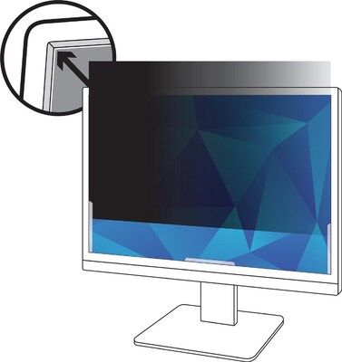 3M Black Privacy Filter for 18.5 Widescreen Monitor, 16:9 Aspect Ratio (PF185W9B)