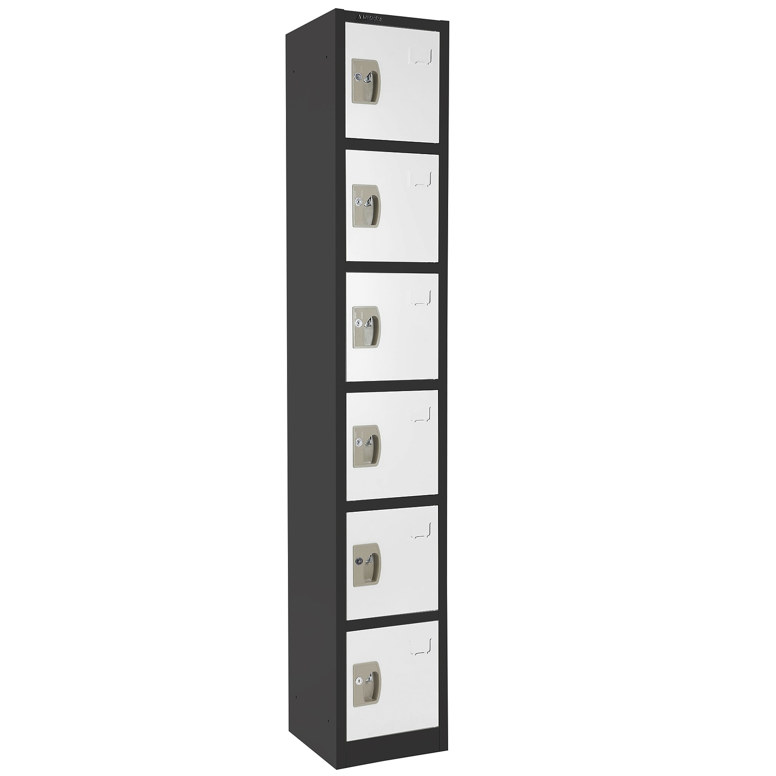 AdirOffice 72 6-Tier Black and White Storage Locker (ADI629-206-B-W)