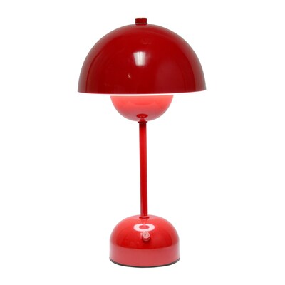 Simple Designs Mushroom Magic LED Table Lamp, Red (LD1069-RED)