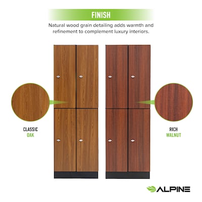 Alpine Industries 72" 2-Tier 2-Column Storage Locker, Oak (701-O-2-MK)