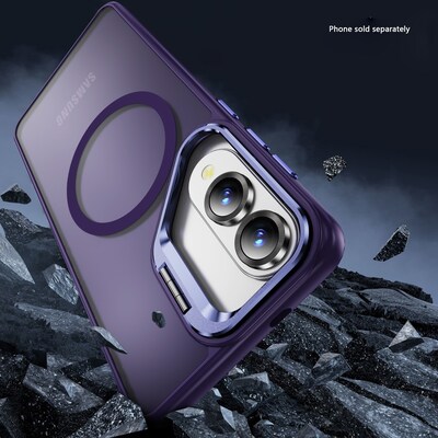 SaharaCase Venture Series Kickstand MagSafe Phone Case for Samsung Galaxy S25 Edge, Shock Absorbing, Purple Orchid (CP00830)
