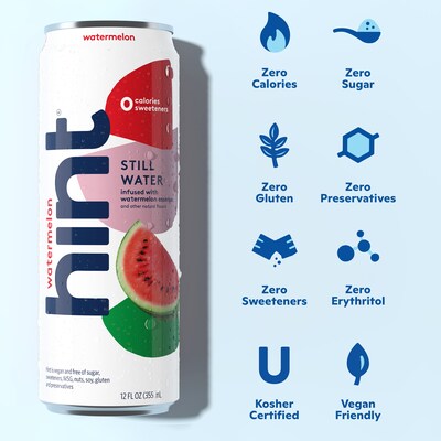 Hint Blackberry Flavored Purified Water, 12 fl. oz., 12 Cans/Pack (HINT-BBCAN-12)