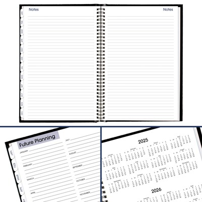 2026 AT-A-GLANCE DayMinder 8" x 11.75" Monthly Planner, Faux Leather Cover, Black (G470H-00-26)