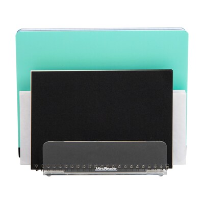 Mind Reader 3-Compartment Acrylic Desk Organizer, Clear (ASORT3-CLR)