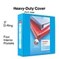 Staples® Heavy Duty 3" 3 Ring View Binder with D-Rings, Light Blue (ST56288-CC)