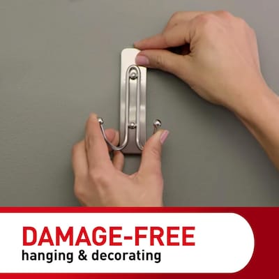 Command Large Bathroom Hook, Satin Nickel, (BATH36-SN-ES)