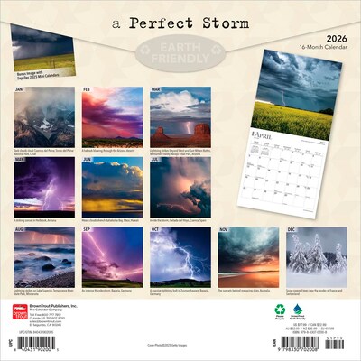 2026 BrownTrout A Perfect Storm 12 x 12 Monthly Wall Calendar (9798330702008)