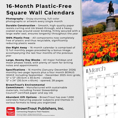 2026 BrownTrout The Bay State Massachusetts Places 12" x 12" Monthly Wall Calendar (9798330705849)