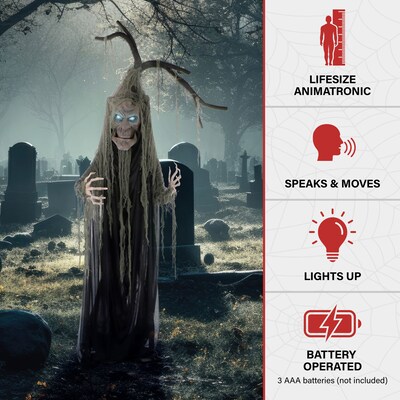 Haunted Hill Farm Life-size Poseable Talking Tree (HHTREE-1FLS)