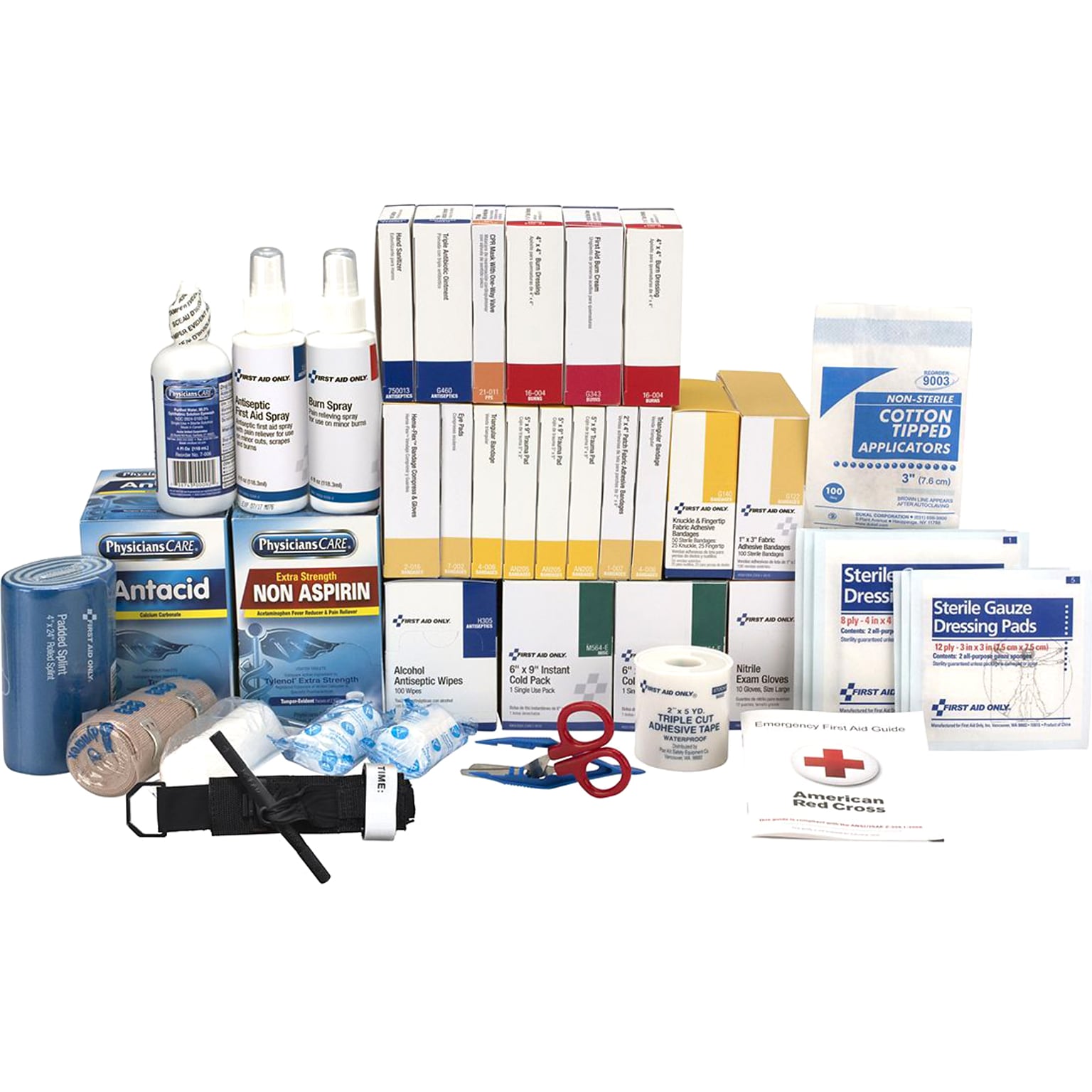 First Aid Only First Aid Cabinet Refill, 687 Pieces, White (91361)