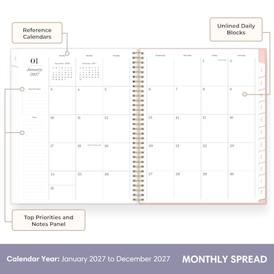 2027 Blue Sky Sincerely Jules 8.5" x 11" Weekly & Monthly Planner (164245)
