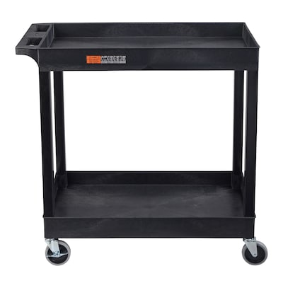Luxor TUFFY XL 2-Shelf Multi-Purpose Utility Cart, Black (EC11-B)